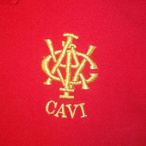 Cavi Boy's XL Red Polo Shirt With Epilettes Gold Embroidery and Buttons - Picture 7 of 13